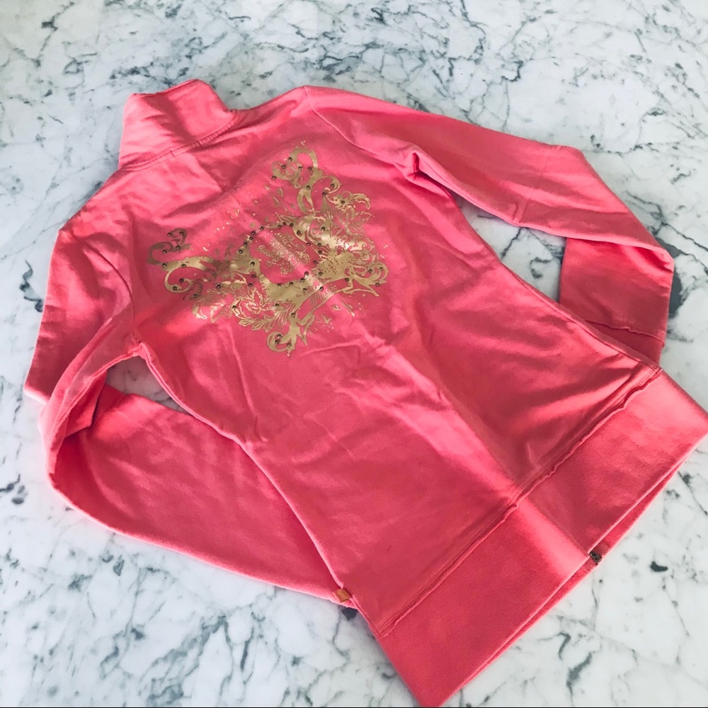 NEW Coral Zip Up with Gold Details - Picture 5 of 16